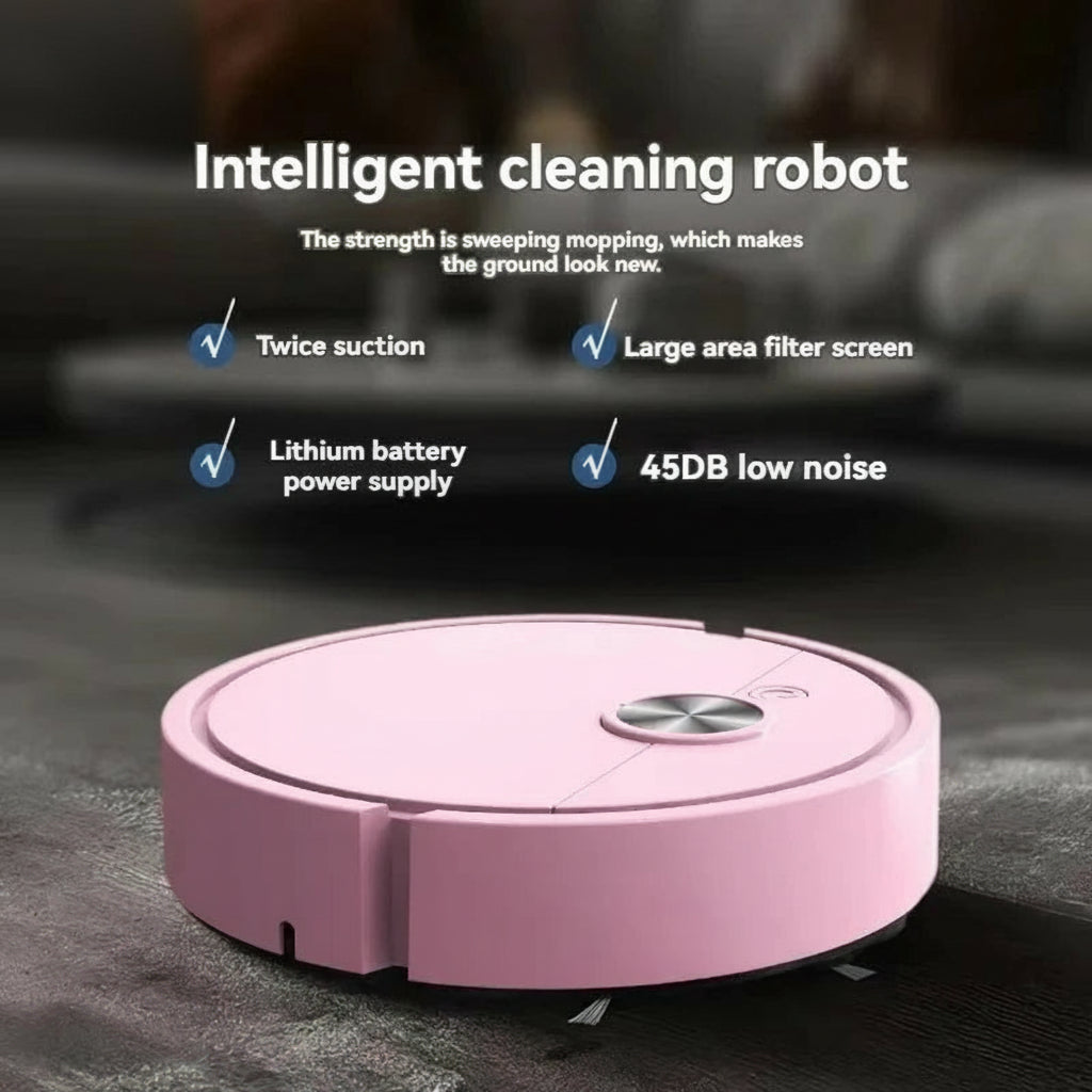 TECHODIB Smart Mini Vacuum Robot | Fully Automatic Sweeping, Mopping & Suction Cleaner