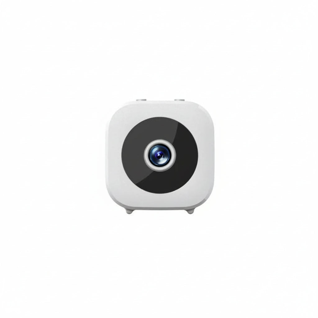 Mini Security Camera Pro – 4K Full HD Wi-Fi Surveillance with Two-Way Audio, Motion Detection & Infrared Night Vision (White)
