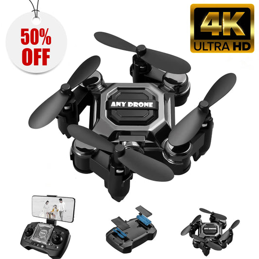 4K Mini Foldable Drone for Kids, Drone with Camera, RC Drone with Altitude Hold 3D Flips and Headless Mode Easy to Fly
