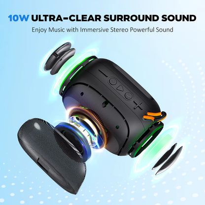 Mini Portable Metal Speaker Metallic Wireless Bluetooth Speaker Stereo Indoor/Outdoor Portable Subwoofer Compact Speaker