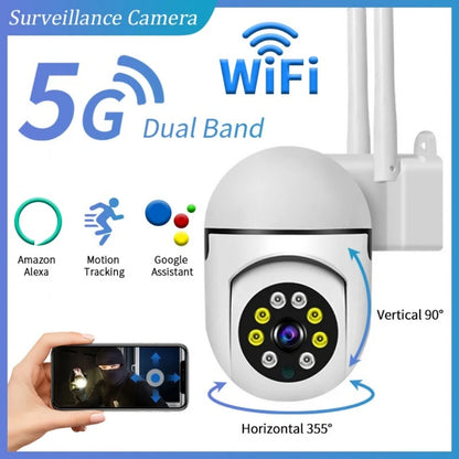 5G Wifi Surveillance Camera, IR Night Vision, Motion Detection, Home Security Camera