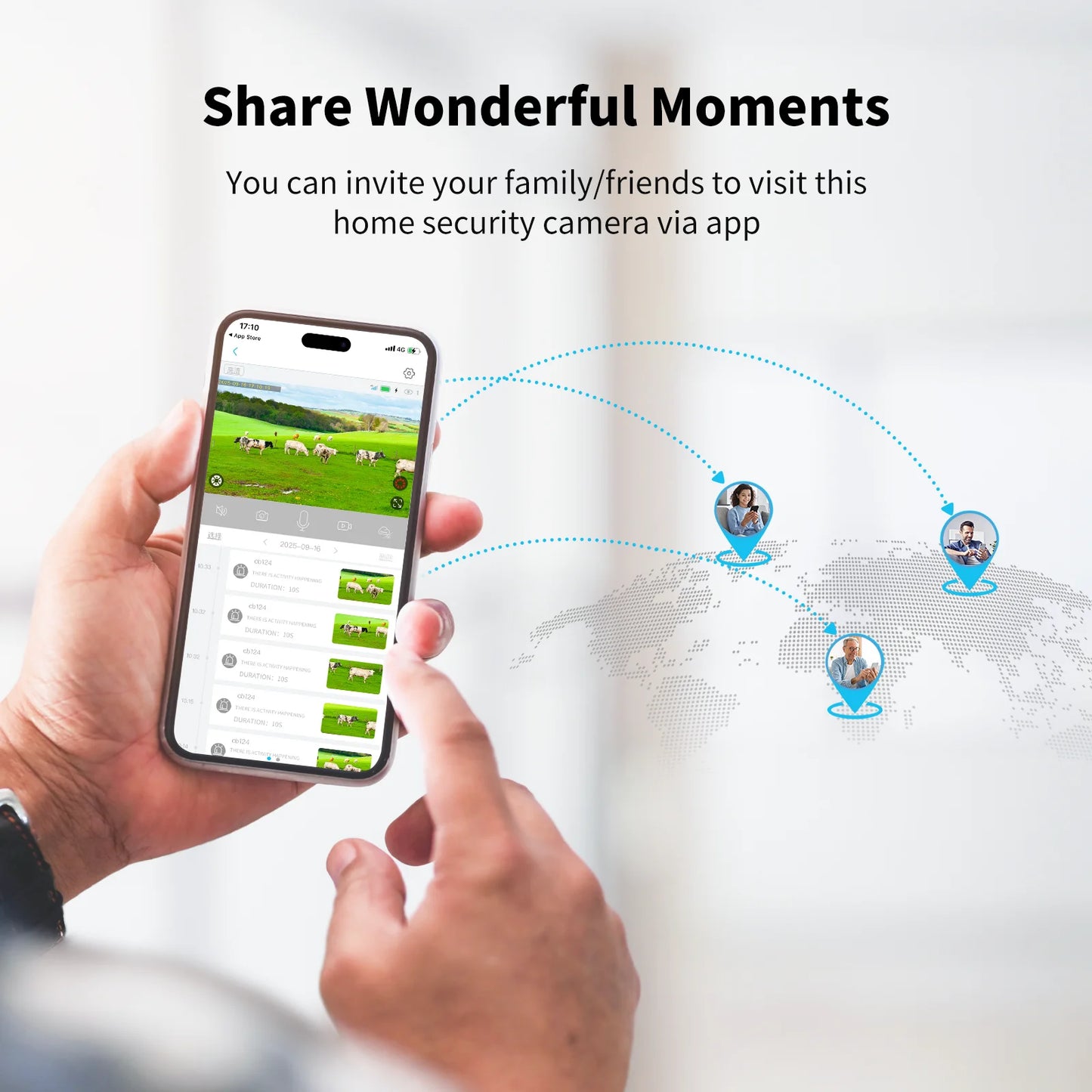 4G LTE Solar Cellular Trail Camera, 2K HD Wildlife Deer Game Hunting Camera with Color Night Vision, PIR Motion Detection, 360° PTZ View, Outdoor Security