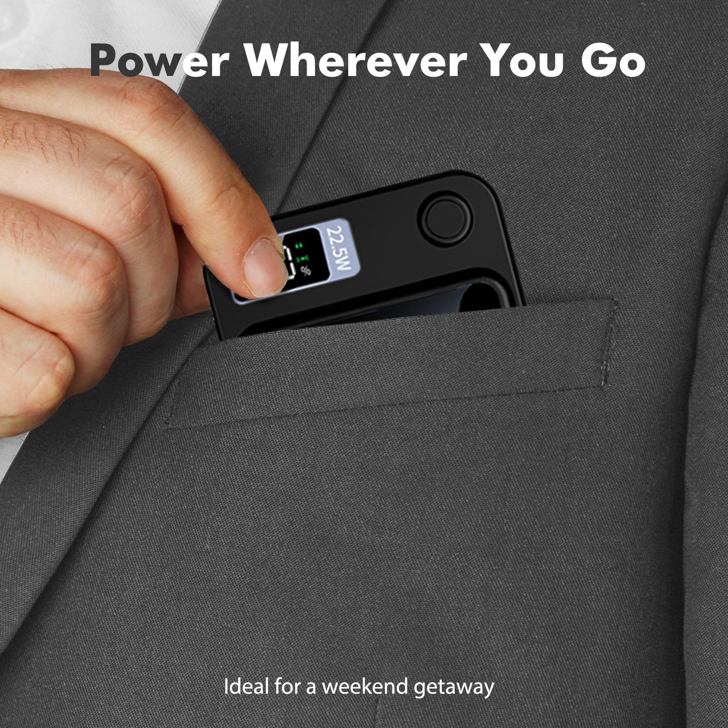 Power Bank,10000Mah Wireless Portable Charger with LED Power Display,22.5W Magnetic Power Bank Compatible with Iphone 8 and above Series,Black