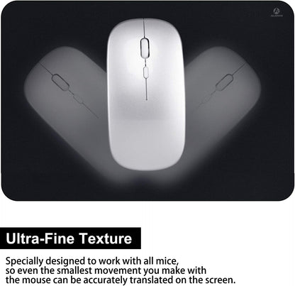 Small Mouse Pad 6 X 8 Inch, Mini Mouse Pad Thick for Laptop Wireless Mouse Home Office Travel, Portable & Washable (Black)