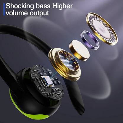 LLR100G25 Wireless Earbuds, Bluetooth 5.3 Headphones 48H Playtime with 500Mah Charging Case, Green