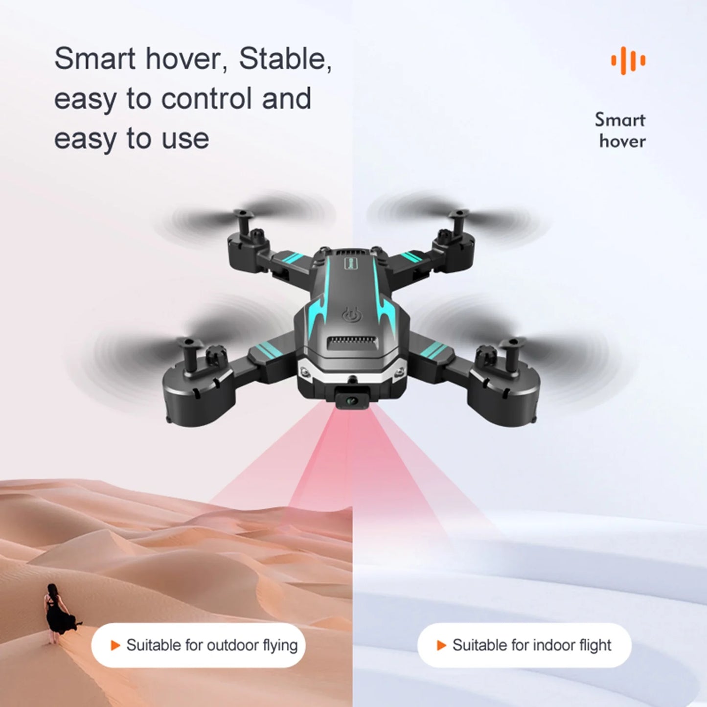 Drone with Camera for Adults Kids 1080P 8K HD Dual Camera Remote Control Drone RC Aircraft Quadcopter W/ 3 Batteries for Long Flight Mini Foldable Drone for Beginners Toys Gifts for Boys Girls