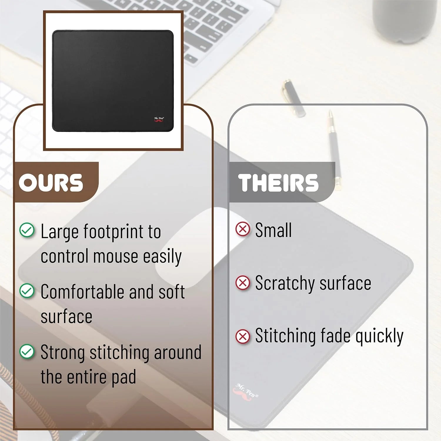 - Mouse Pad, 12.8"X11.3", 2 Pack, Light Pink Mouse Pads for Wireless Mouse, Computer Mouse Pad Gaming, Mouse Pad for Laptop