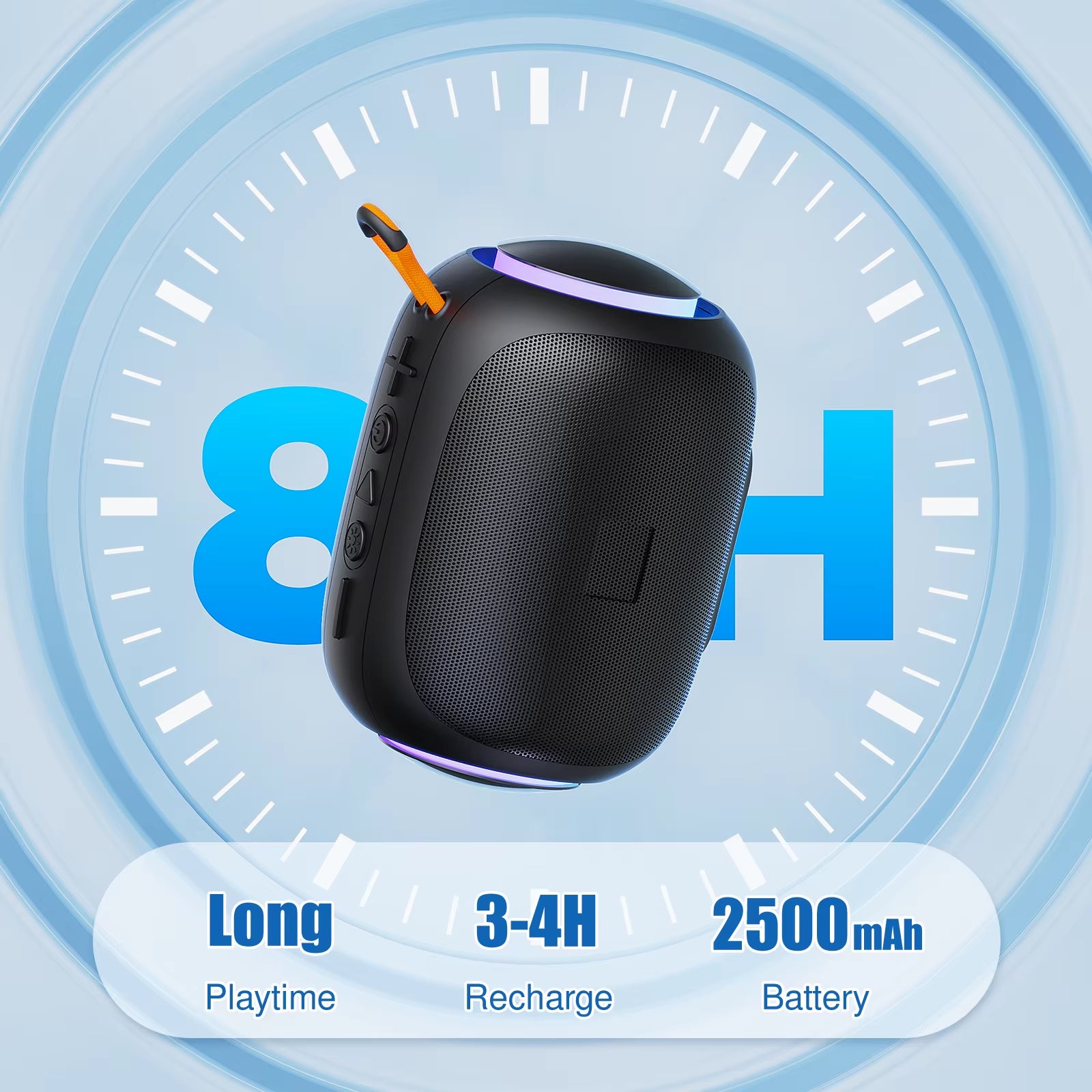 Mini Portable Metal Speaker Metallic Wireless Bluetooth Speaker Stereo Indoor/Outdoor Portable Subwoofer Compact Speaker