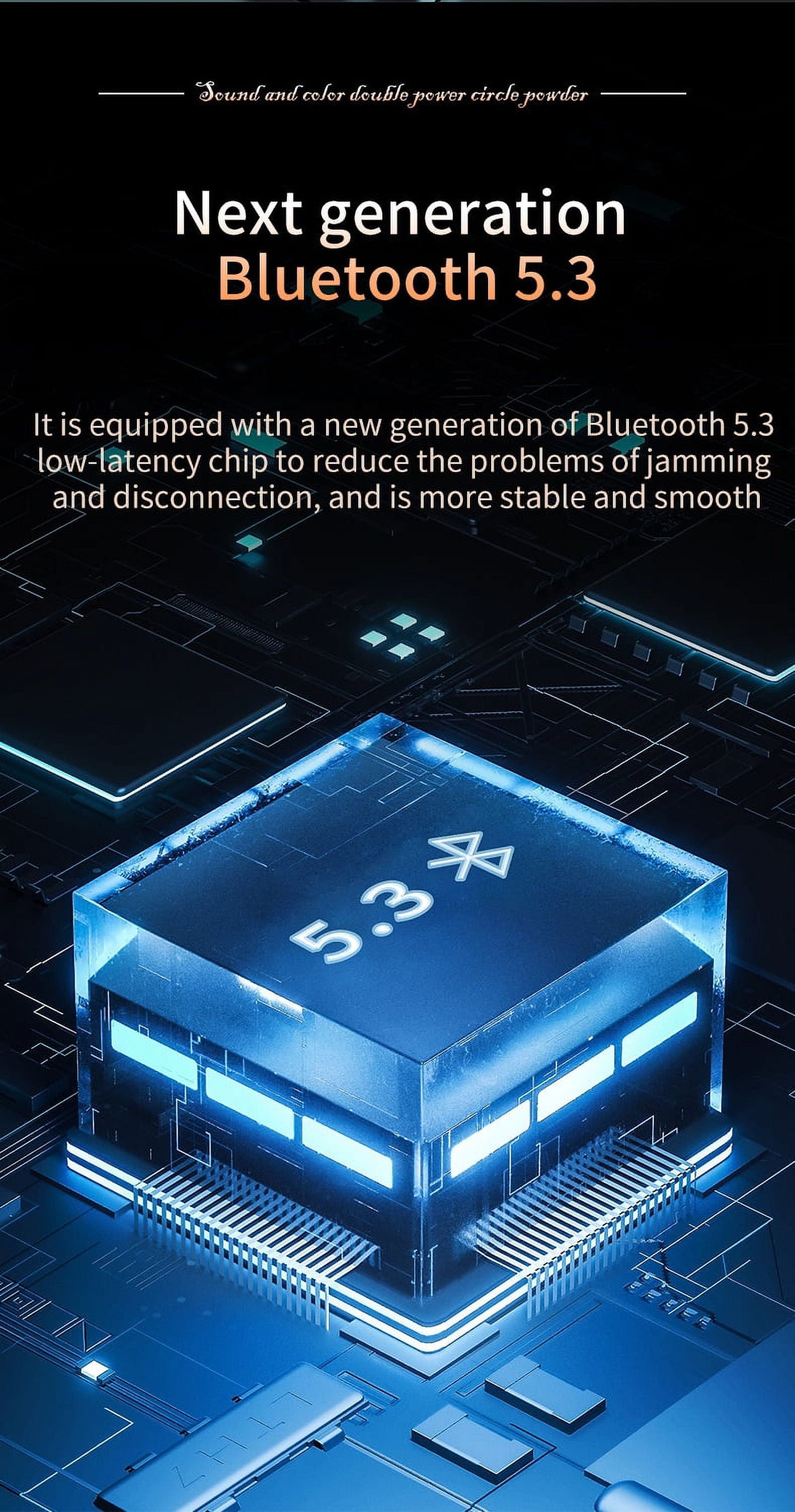 LLR100G25 Wireless Earbuds, Bluetooth 5.3 Headphones 48H Playtime with 500Mah Charging Case, Green