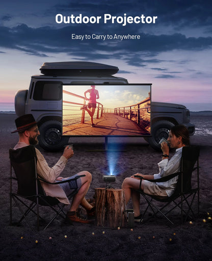 Portable Projector for Iphone, 1080P HD Projector 8000L with Tripod, Supporting Android/Ios/Windows, for Movies