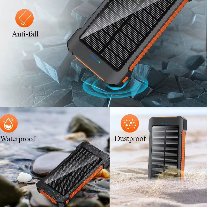 Xiaomi 50000Mah Large-Capacity Portable Outdoor Power Bank Waterproof Solar Charging Emergency Power Bank for Iphone Samsung