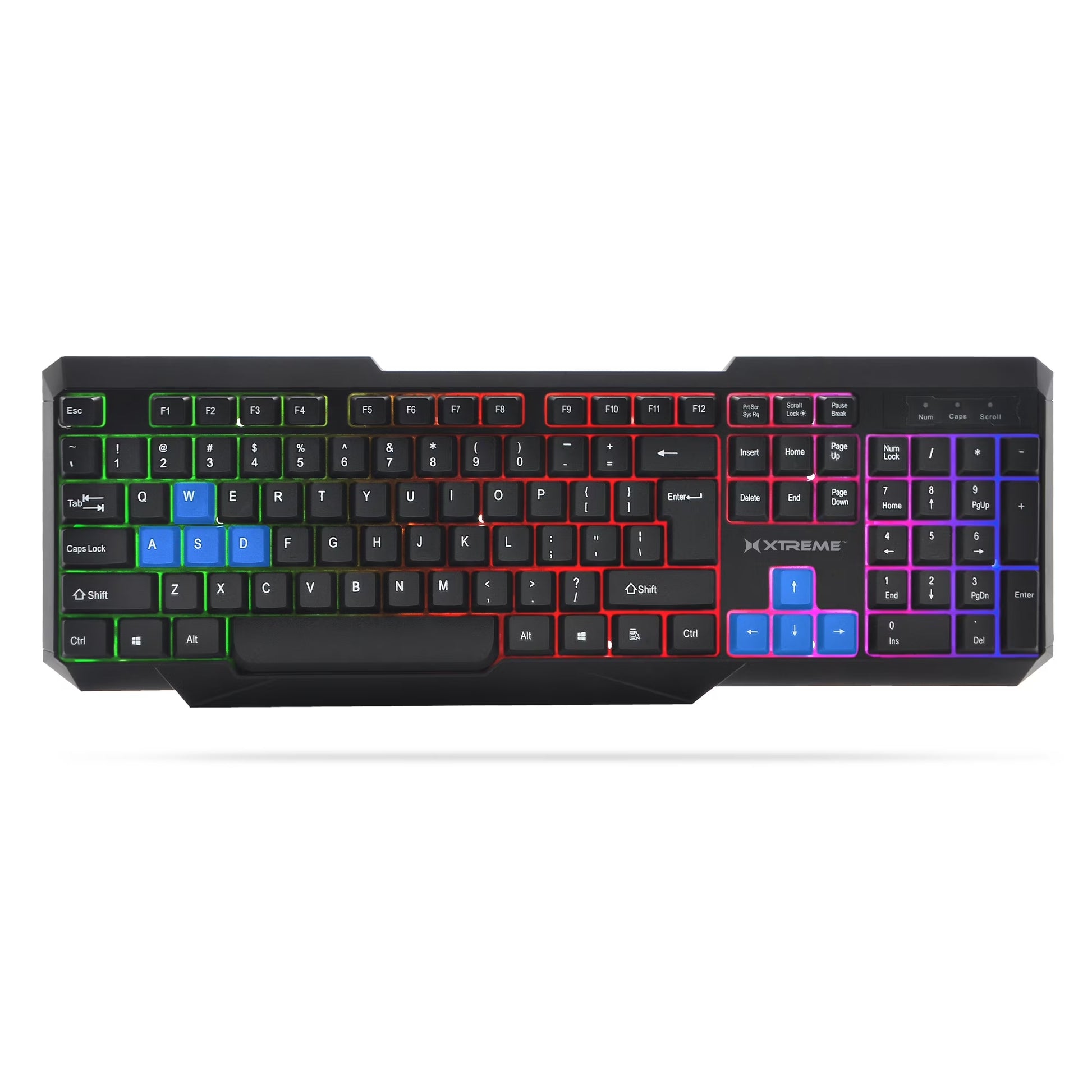 Lit Multicolor Flow Effects LED Gaming Keyboard for Desktop Computers, 115 Keys