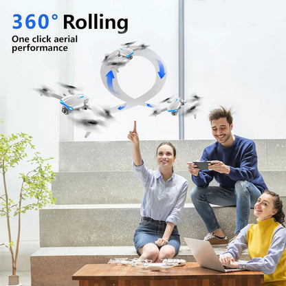 Drone with 4K HD Dual Camera for Adults Kids, RC Quadcopter with 2 Modular 1800Mah Batteries for 30 Mins Long Flight (Gray)