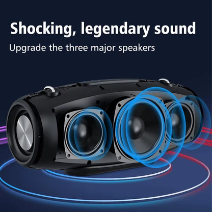 -S67 60W Portable Bluetooth Speaker Outdoor Party Speaker Big Loud Speaker Excellent Bass Performace 3D Speaker