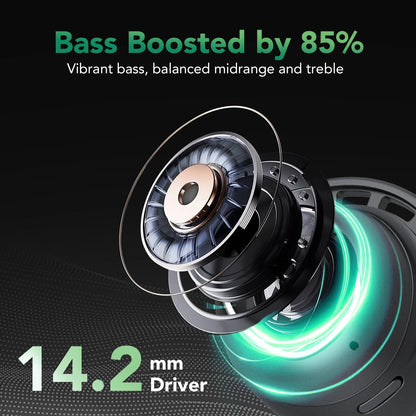 Wireless Ear Buds with 60 Hours Playtime, in Ear Headphones IPX8 Waterproof Bluetooth V5.3 Stereo Earphones, Hybrid Active Noise Cancelling Immersive Sound Premium Deep Bass Headset